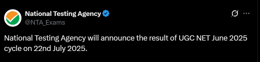 UGC NET Result 2025 DATE 