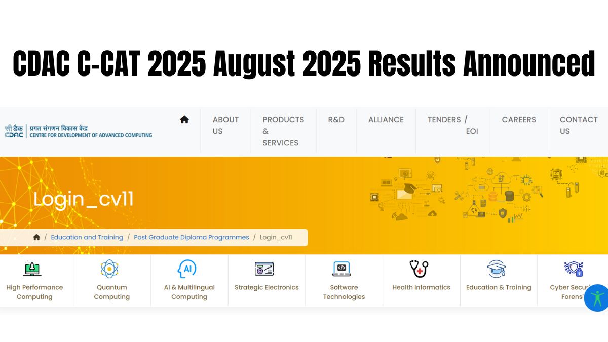 CDAC C-CAT 2025 August 2025 Results Announced