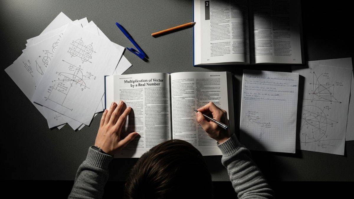 Multiplication of vector by a real number