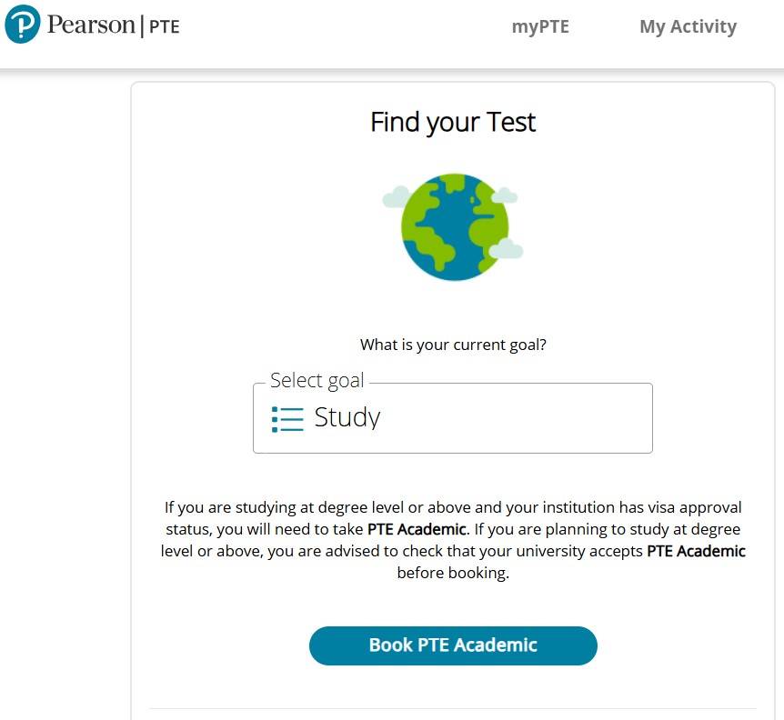 PTE Exam Registration