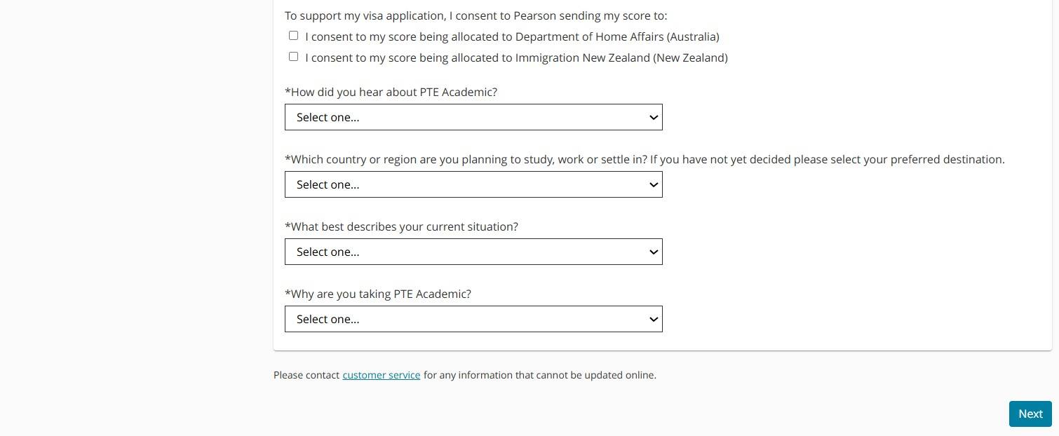 PTE Slot Booking Questions