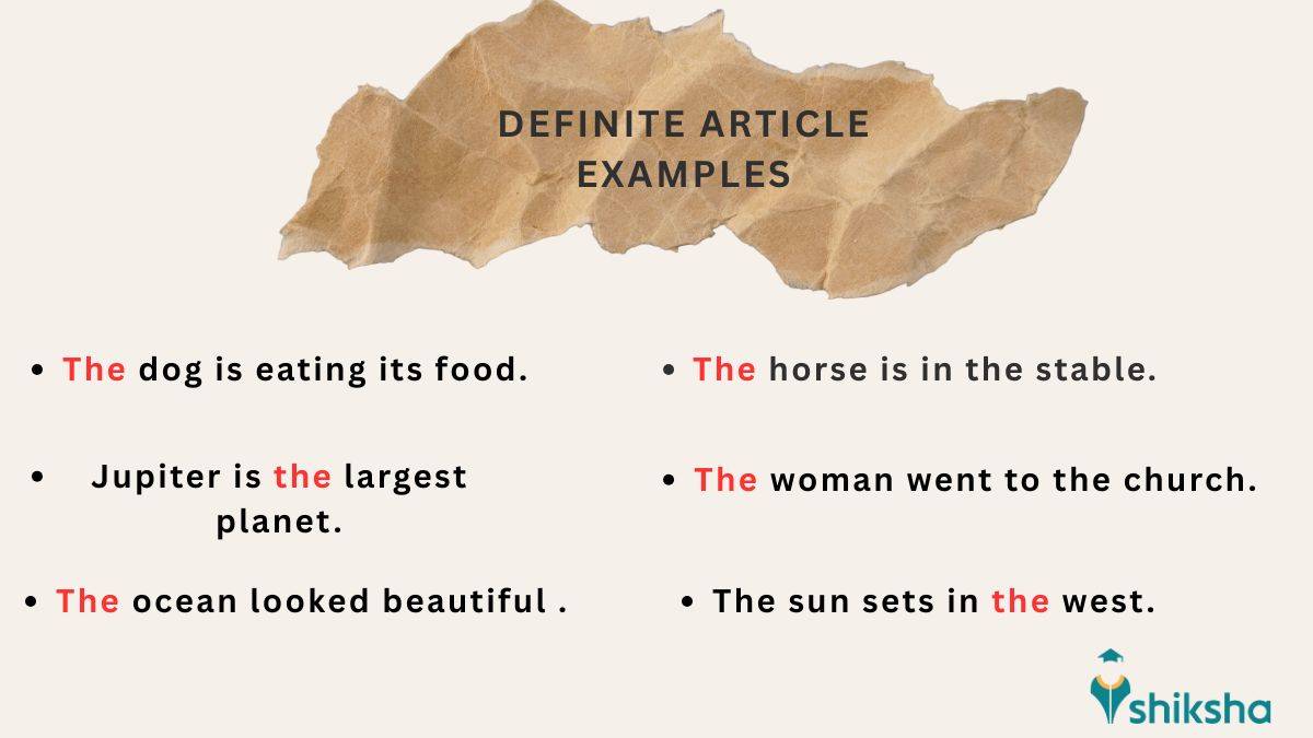 Definite Article Examples