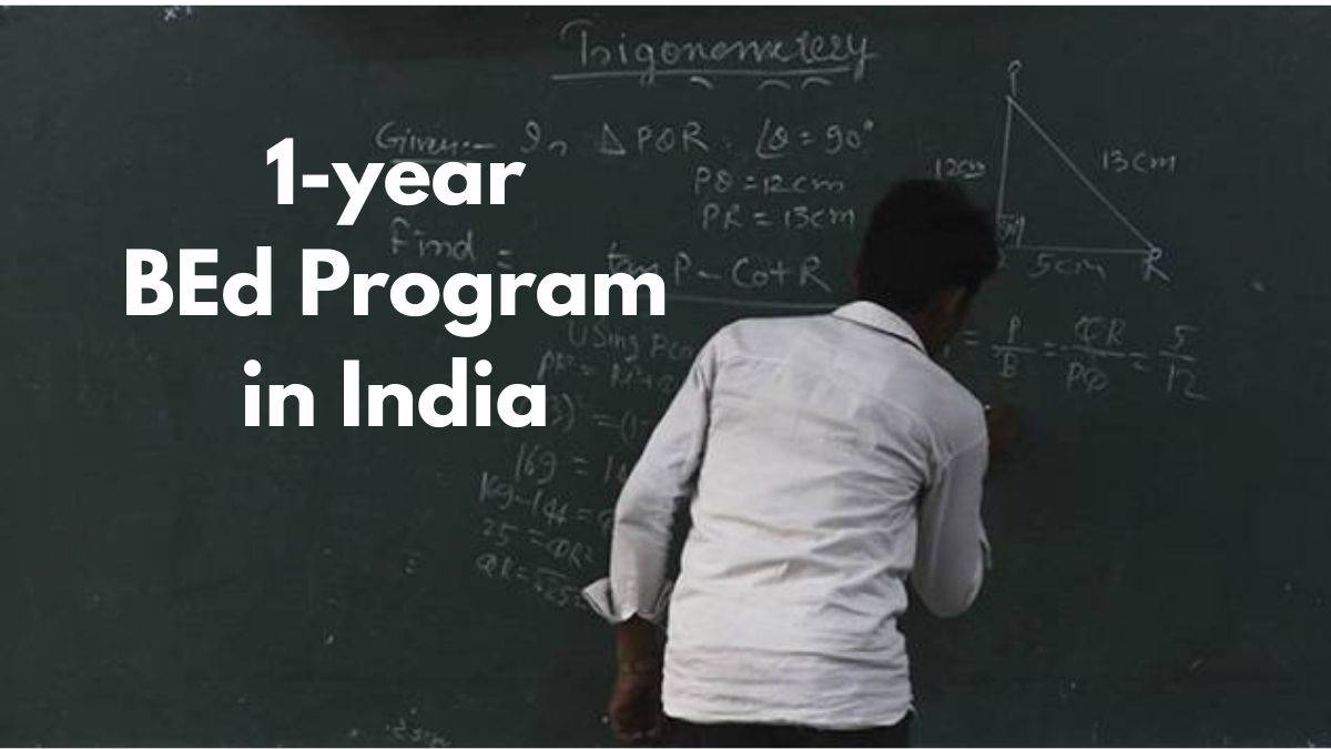 1-year BEd course in India