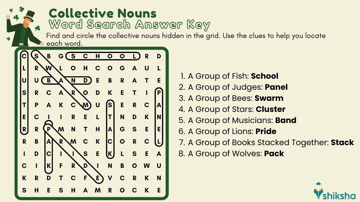 Collective Noun Exercise Answer Key