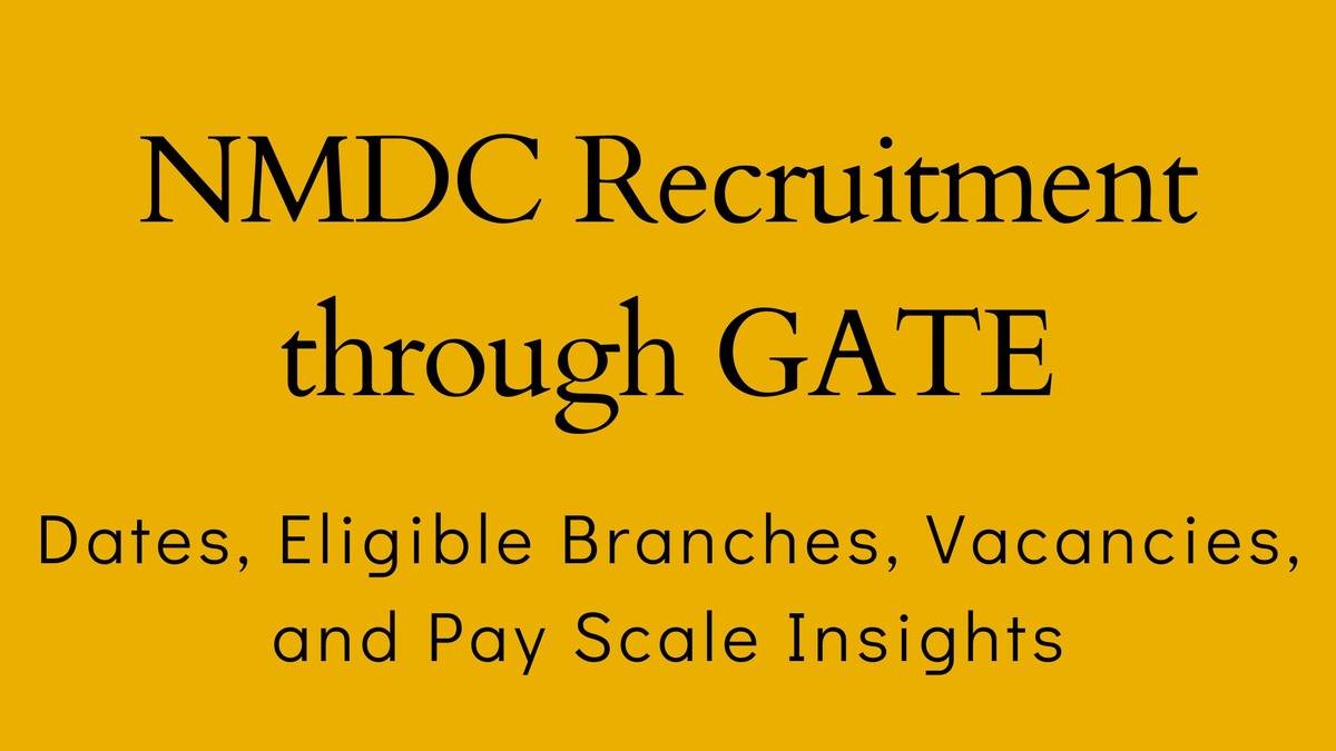 NMDC Recruitment through GATE