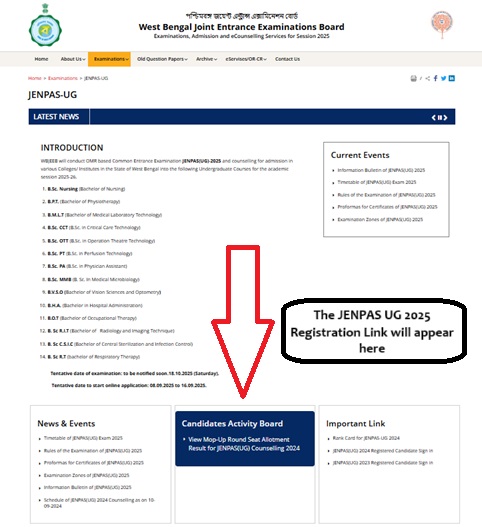 JENPAS UG Registration Link 2025