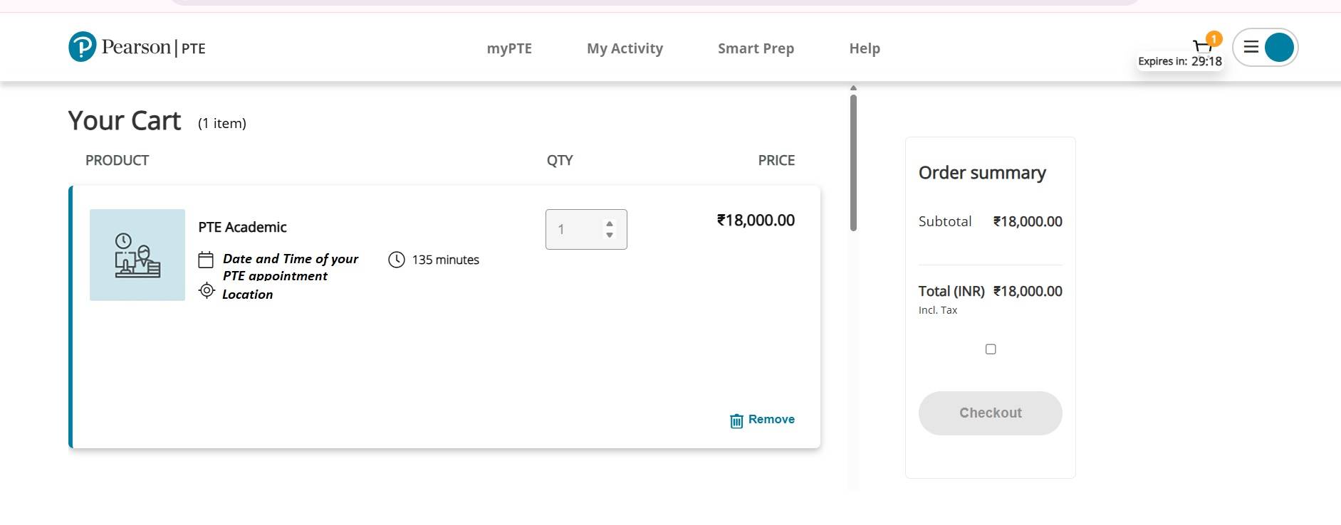 PTE Exam Slot Booking 