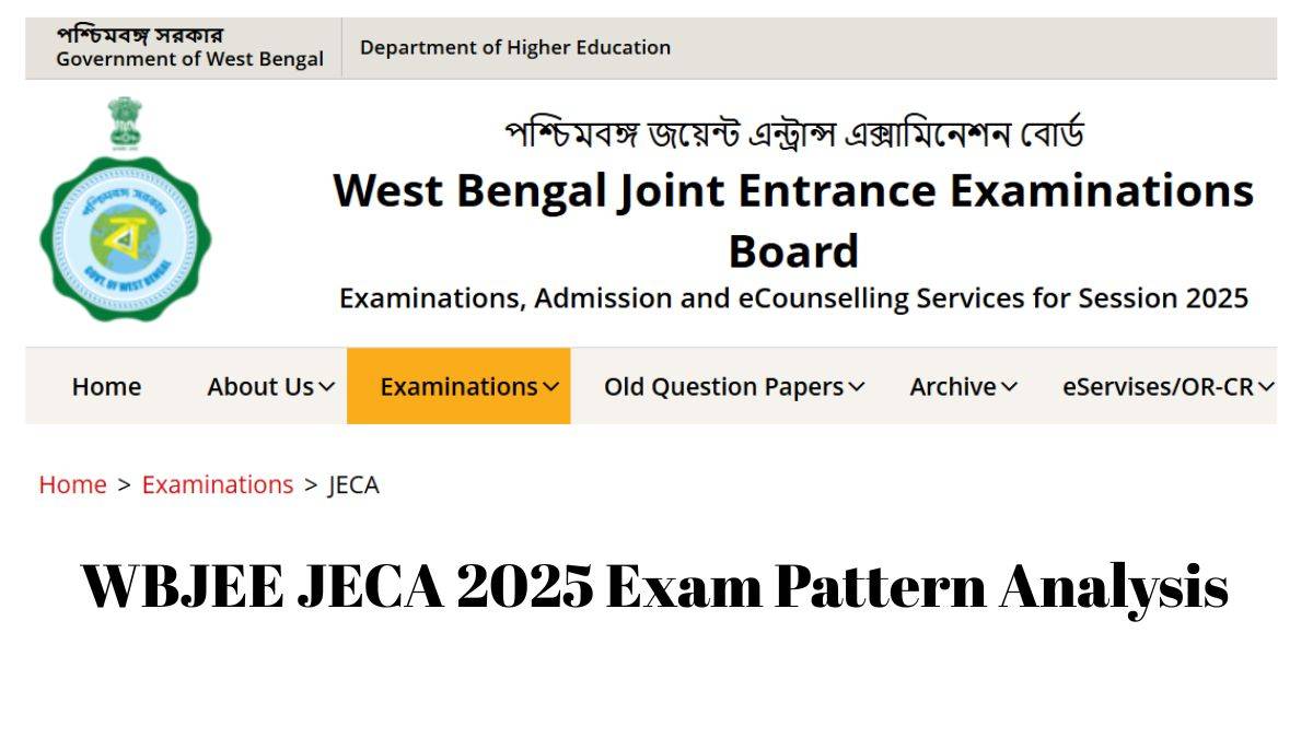WBJEE JECA 2025 Exam Pattern Analysis