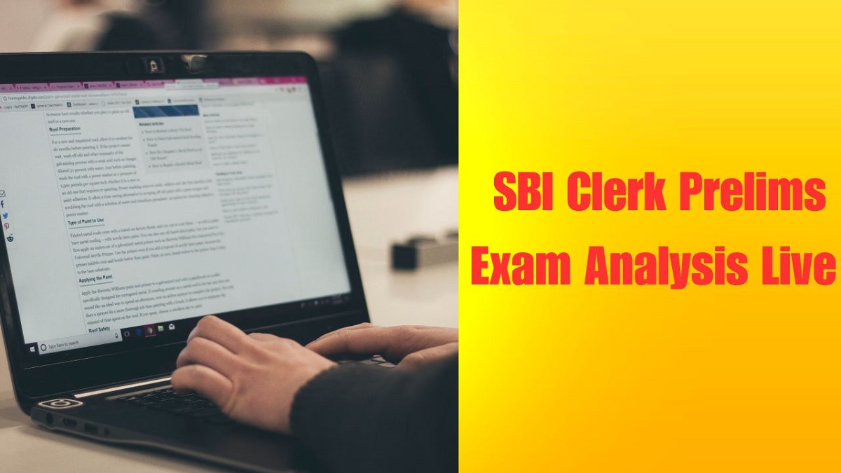 SBI Clerk 2025 Prelims Exam Analysis Live