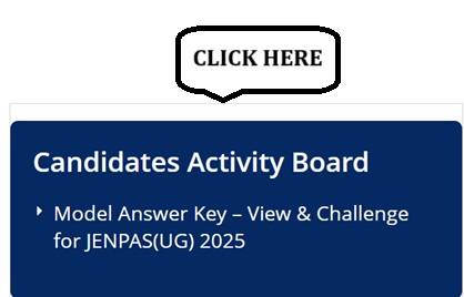 JENPAS UG ANSWER KEY
