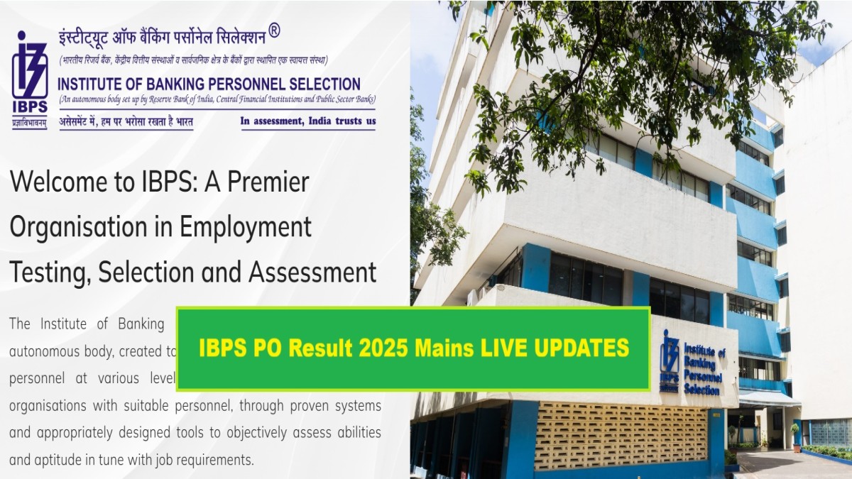 IBPS PO Mains Result 2025 Live Updates