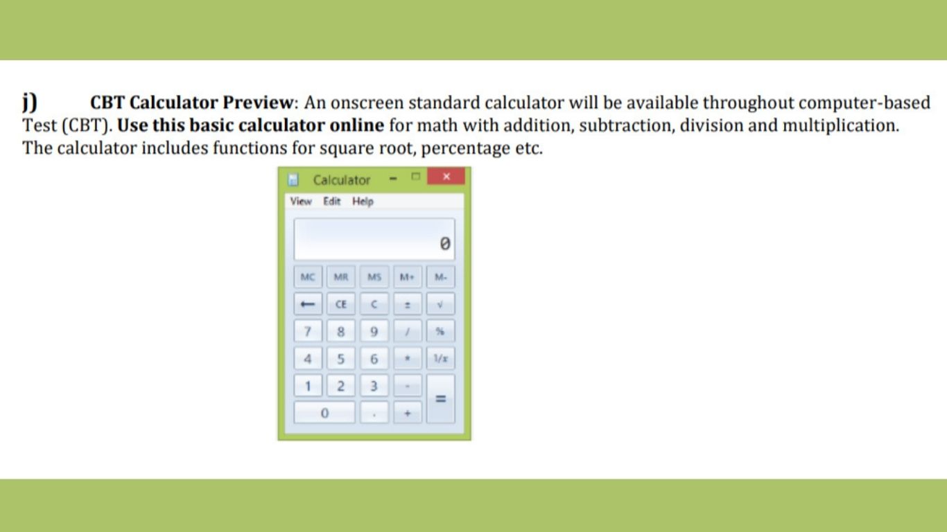 JEE Main 2026 On Screen Calculator