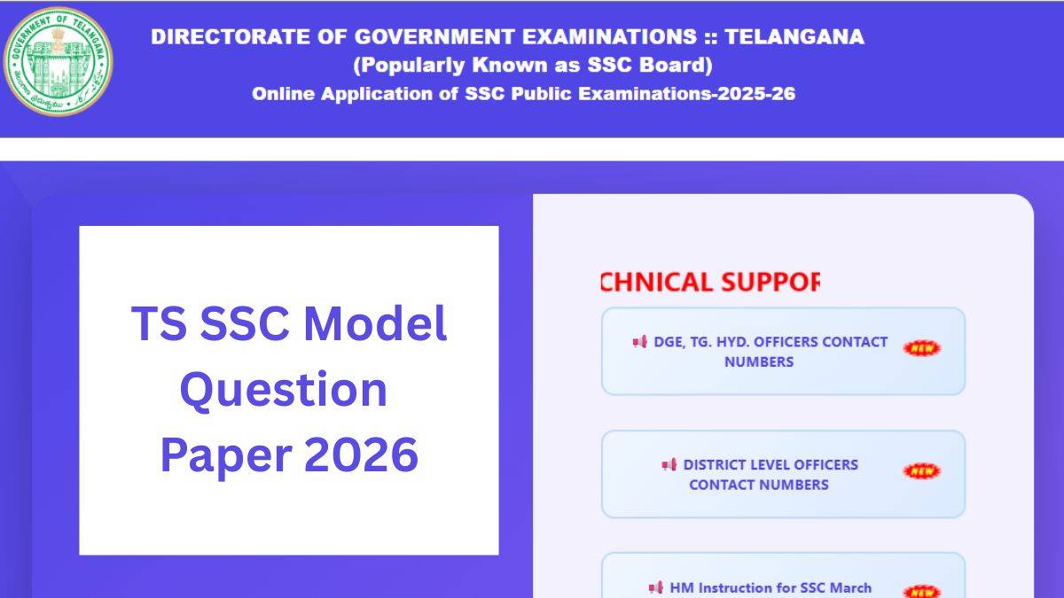 TS SSC Sample Paper 2026