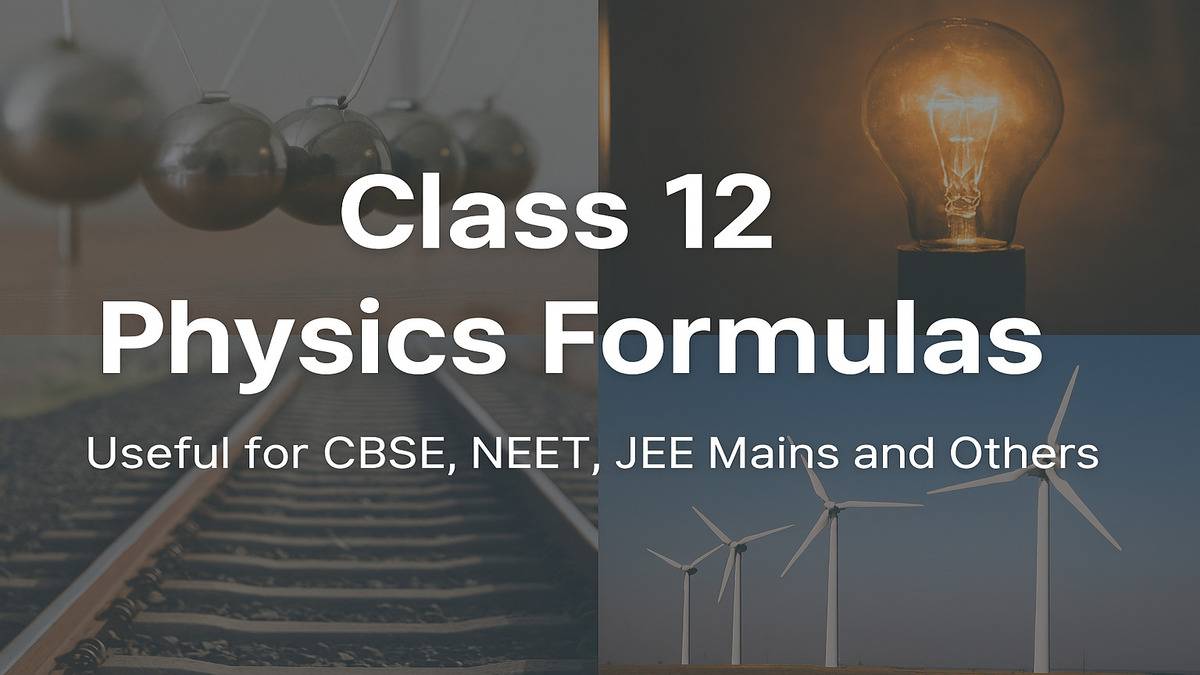 Class 12 Physics All Formulas