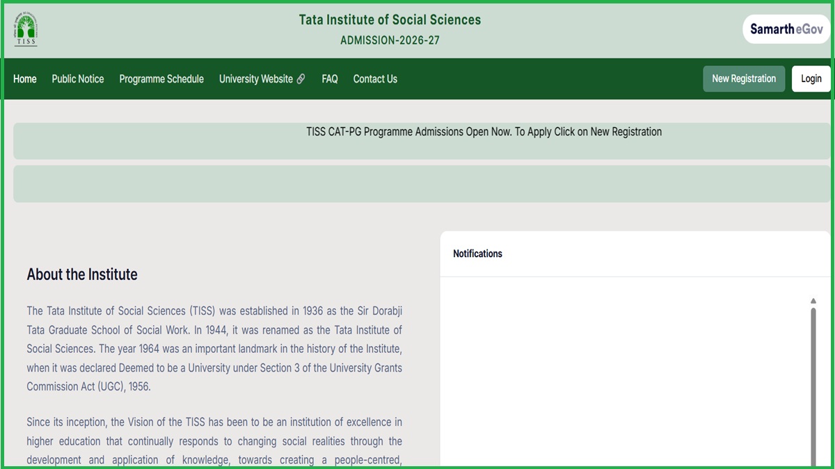 TISS CAT PG Admission 2026