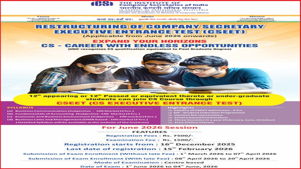 CSEET Exam Restructured