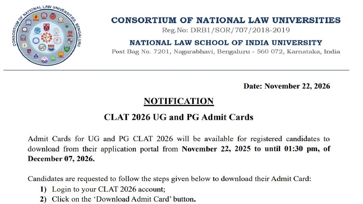 CLAT Admit Card 2026