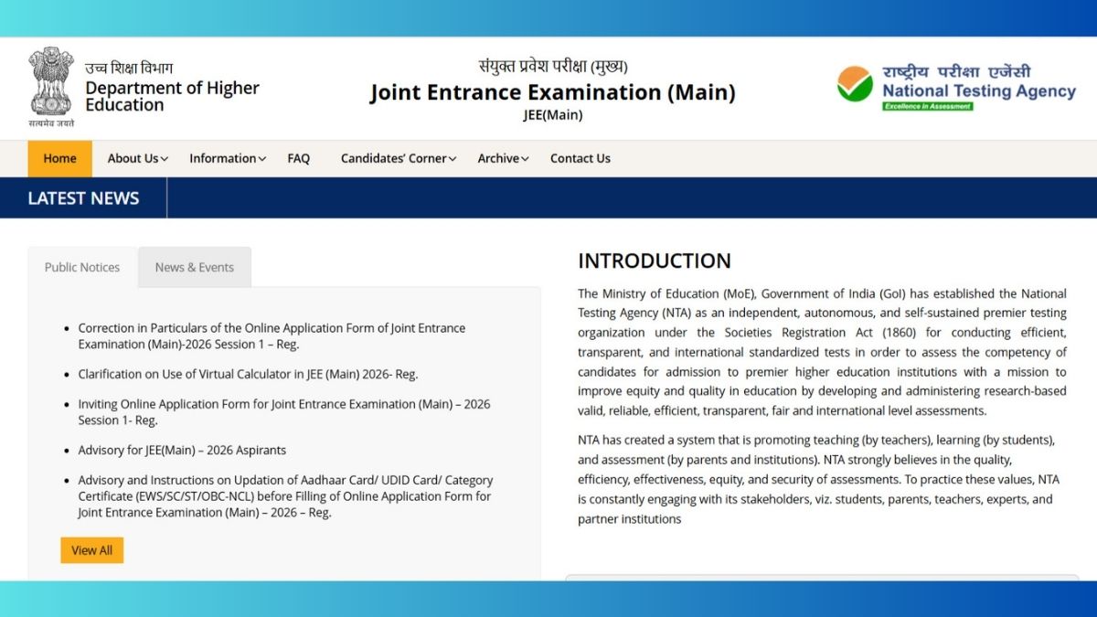 JEE Main 2026 Correction Facility