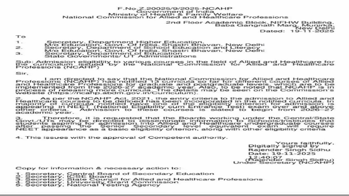 NEET 2025 for Allied Courses 