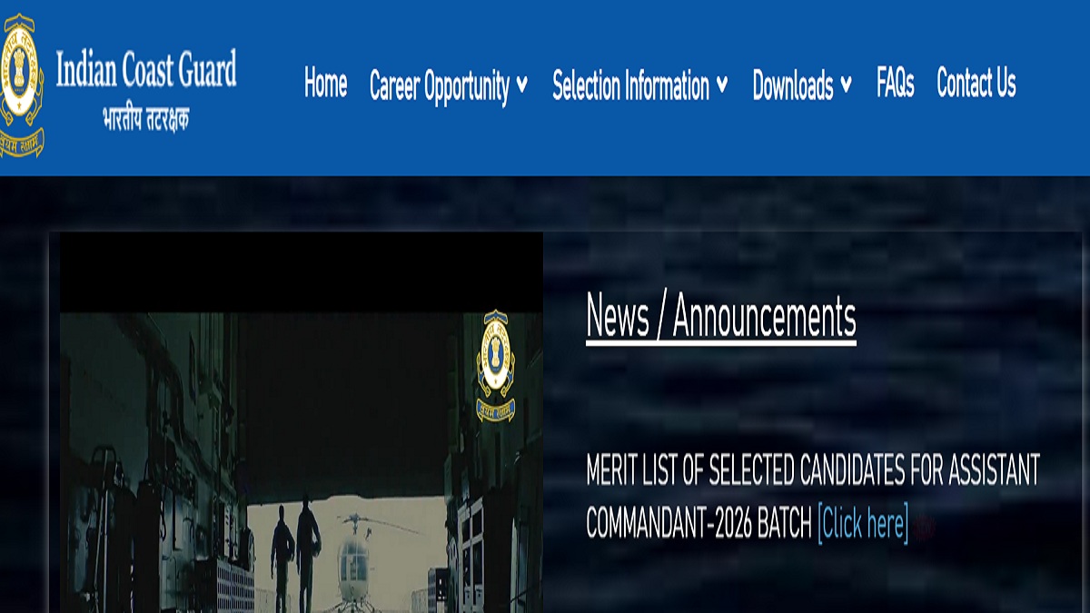 Indian Coast Guard AC 01/2026 Final Result 