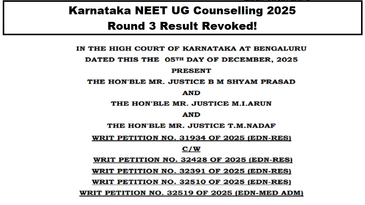 Karnataka NEET UG Counselling 2025 