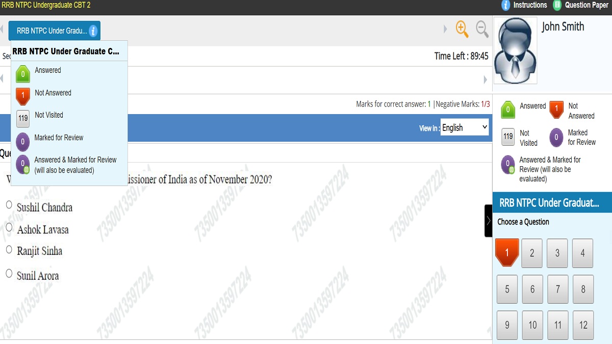 RRB NTPC CBT 2 Mock Test 