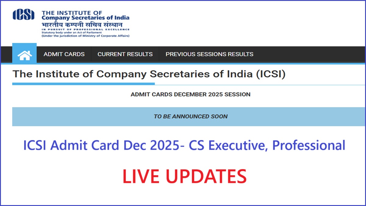 ICSI Admit Card Dec 2025