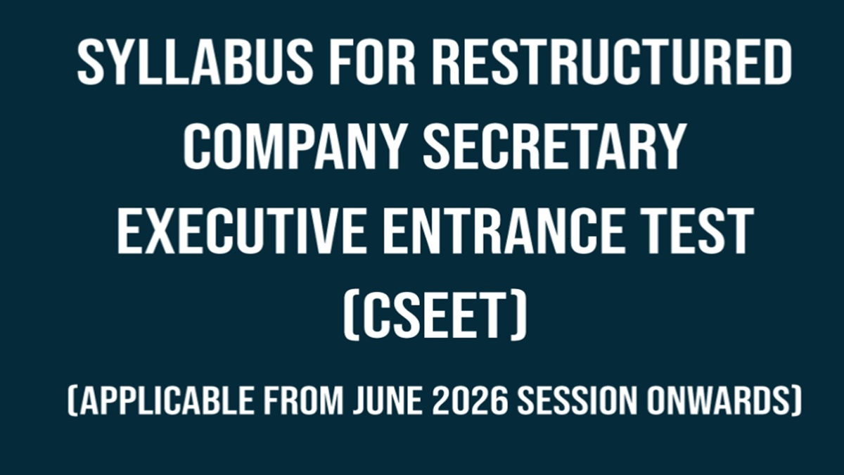 ICSI New Syllabus for CSEET