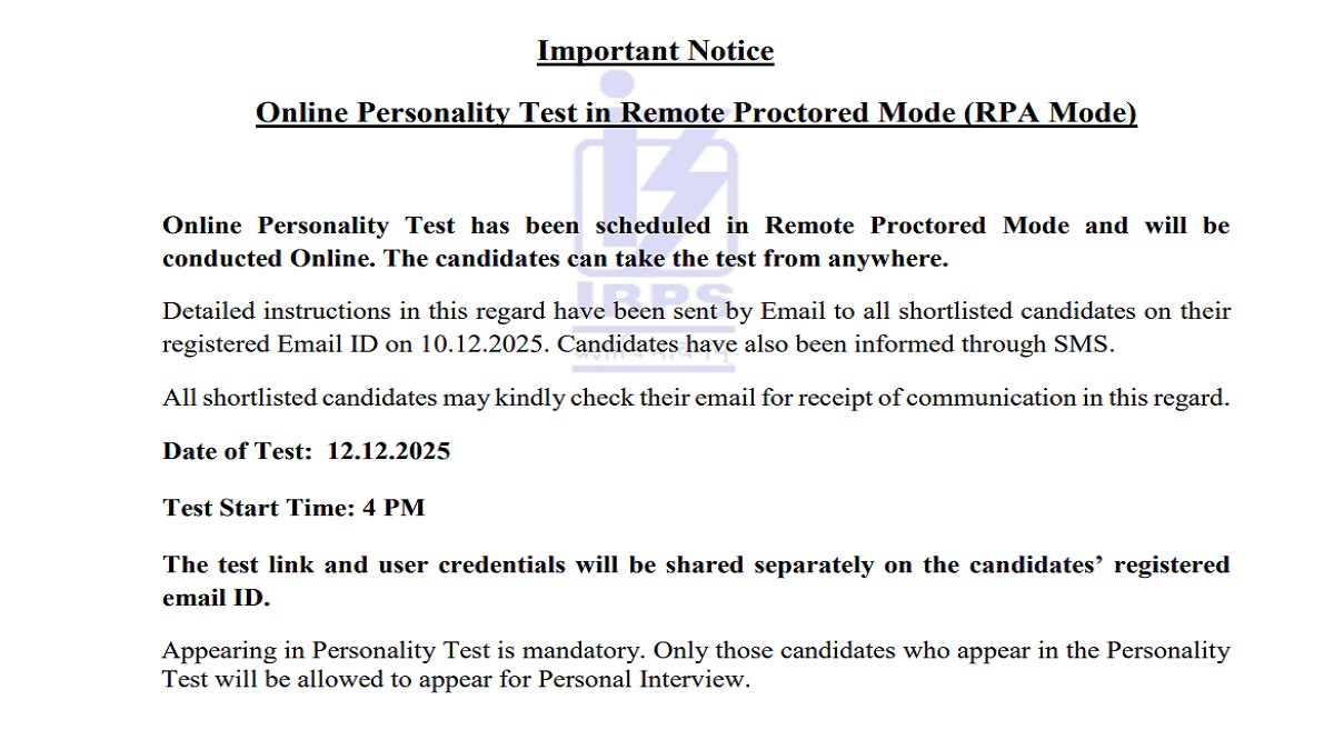 IBPS PO Interview 2025 Today