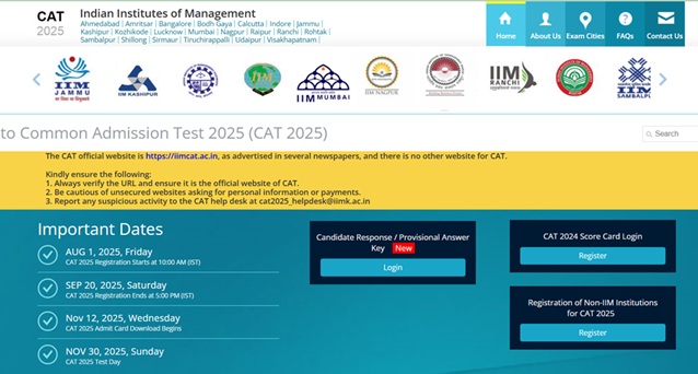CAT exam website