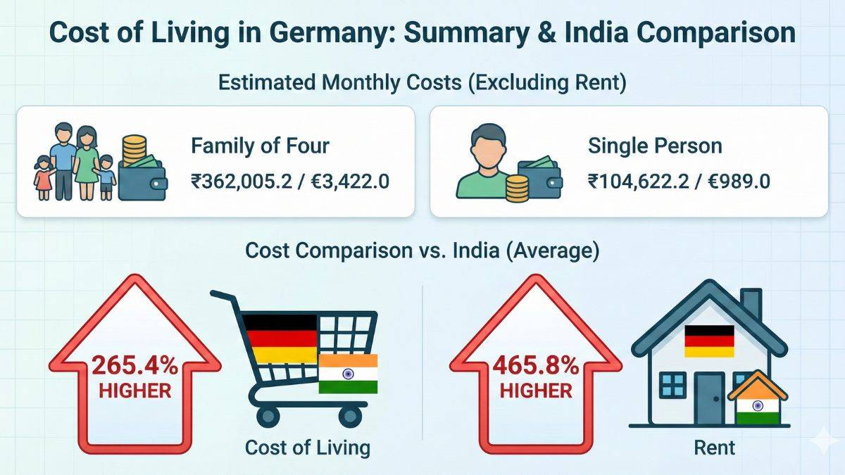 Living cost in Germany vs India