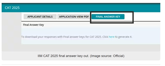 CAT 2025 final answer key