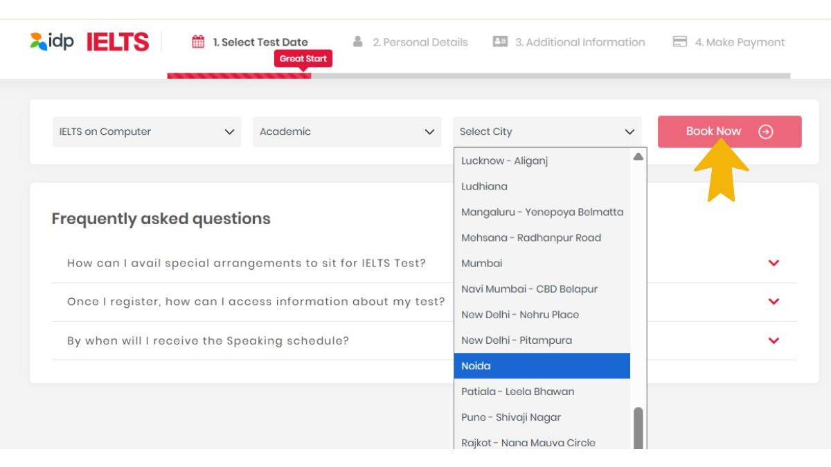IELTS Test Dates Booking