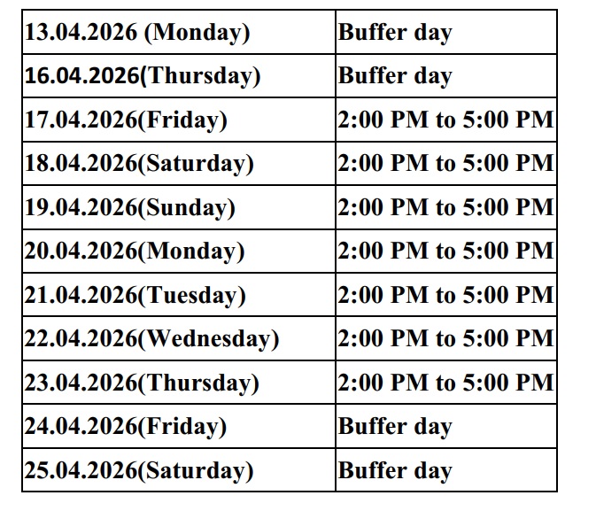KEAM exam dates 2026