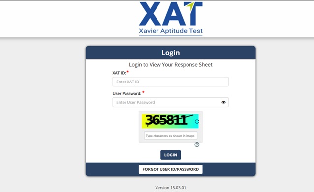 XAT 2026 response sheet login