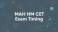 MAH HM CET Exam Timing