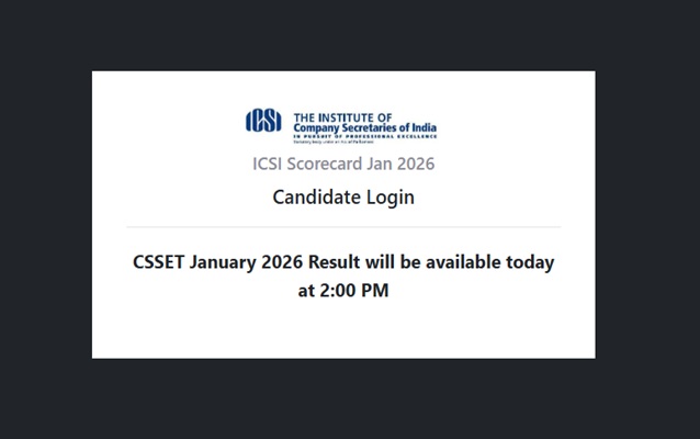 CSEET Result 2026 Login