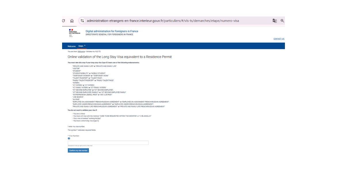 How to validate French student visa?