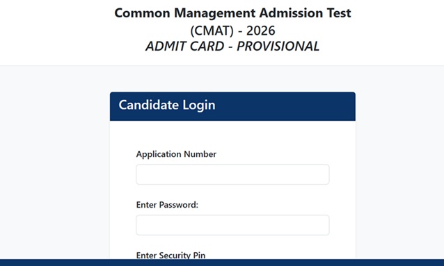 CMAT 2026 admit card out
