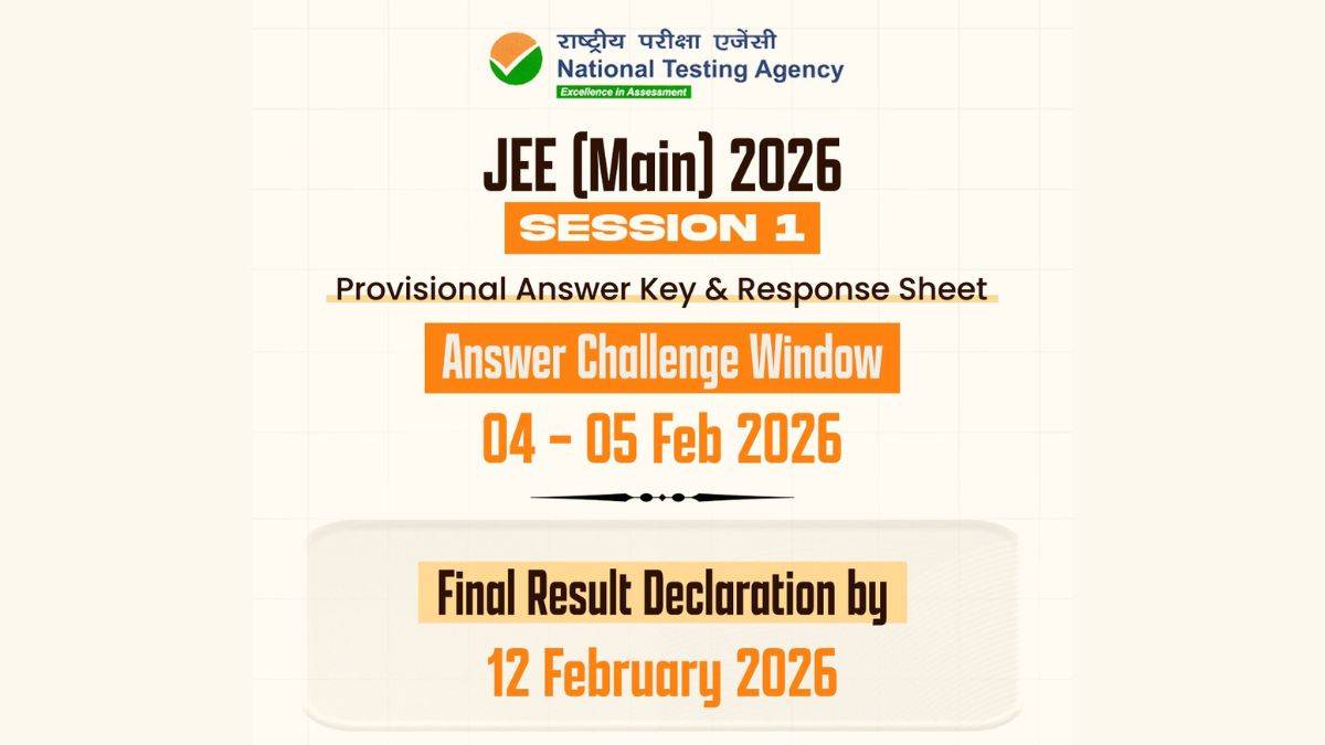 JEE Main 2026 session 1 result date