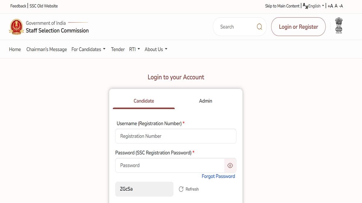 SSC MTS Admit Card Download Window 