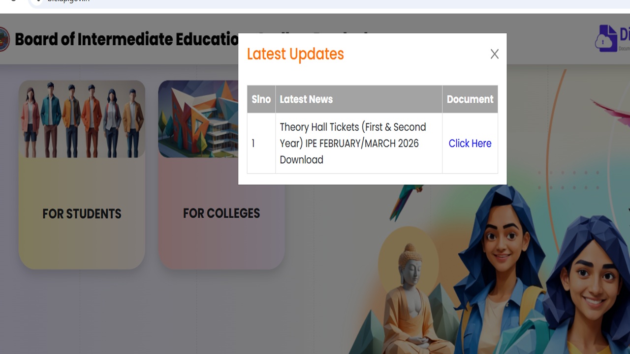 AP Inter hall ticket 2026