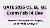 GATE 2026 CE, EE, ME Exam Feb 14 Liv