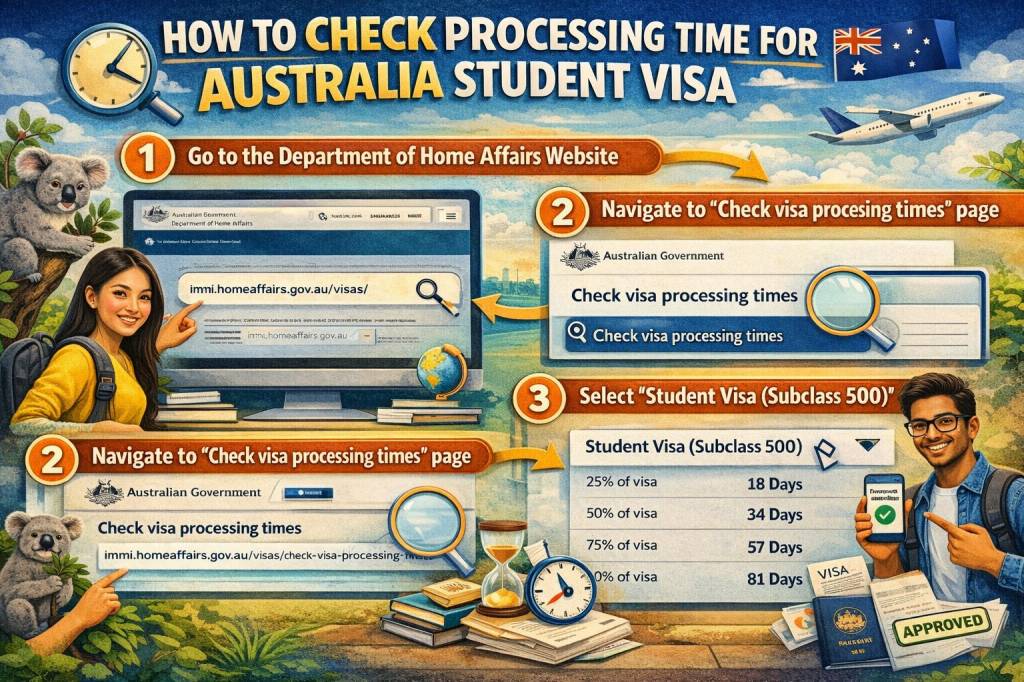 how to check australia student visa processing time