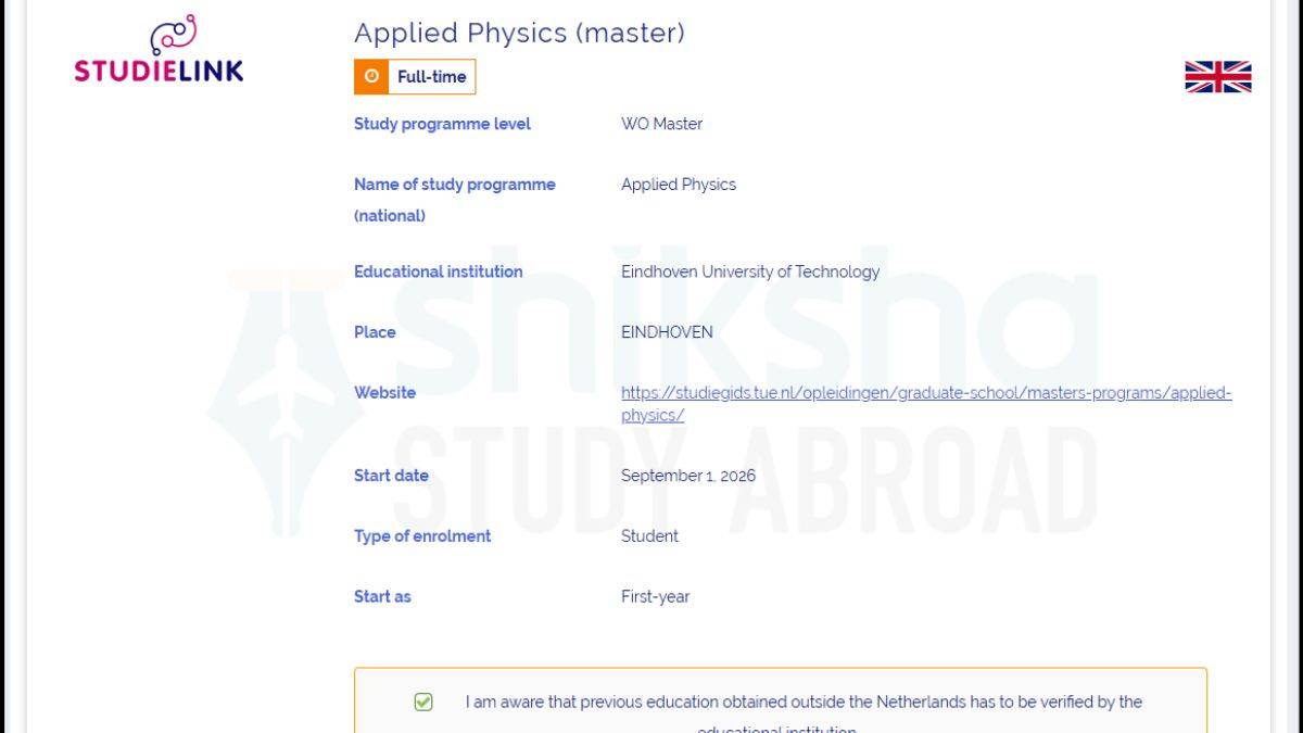 studielink confirmation 