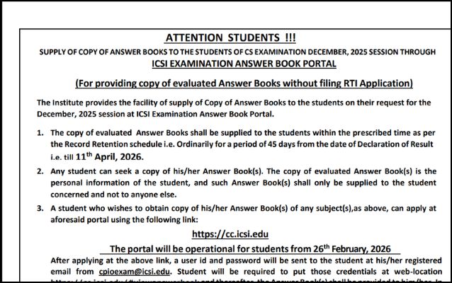 ICSI CS Answer Book 2025