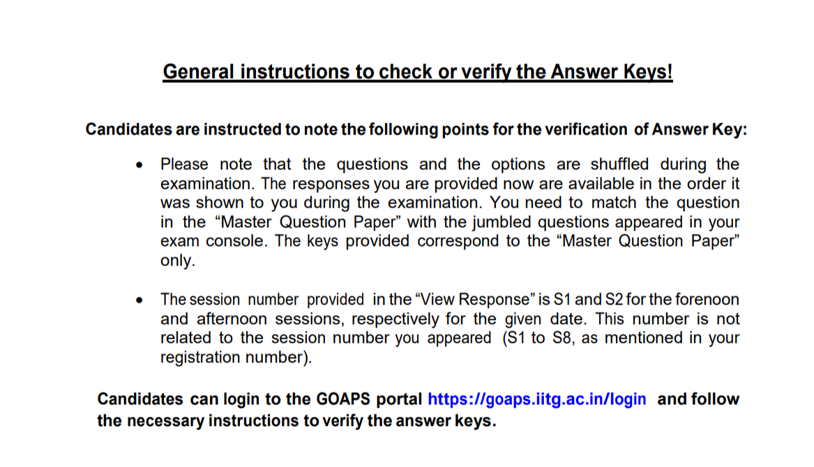 GATE 2026 Answer Key Challenge open