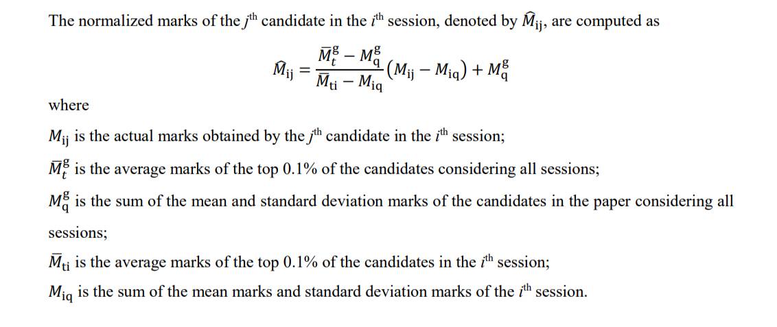 GATE Normalisation Process