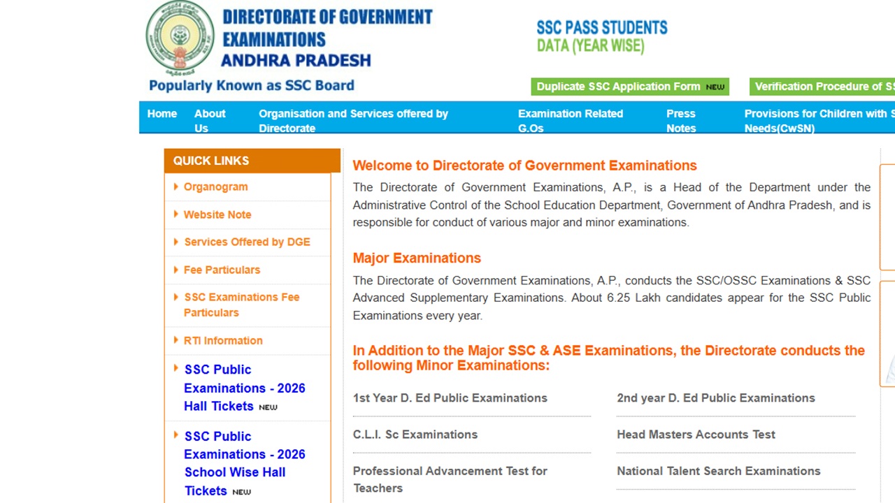 AP SSC hall ticket 2026