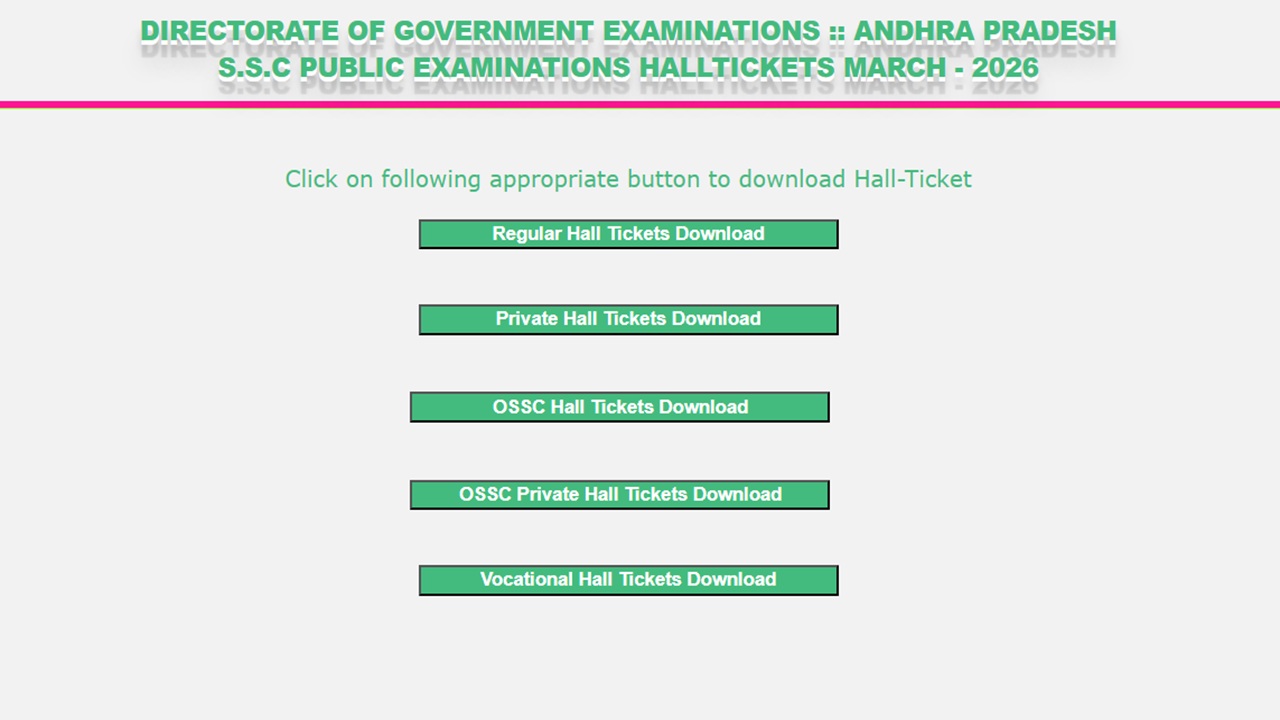 AP SSC admit card 2026